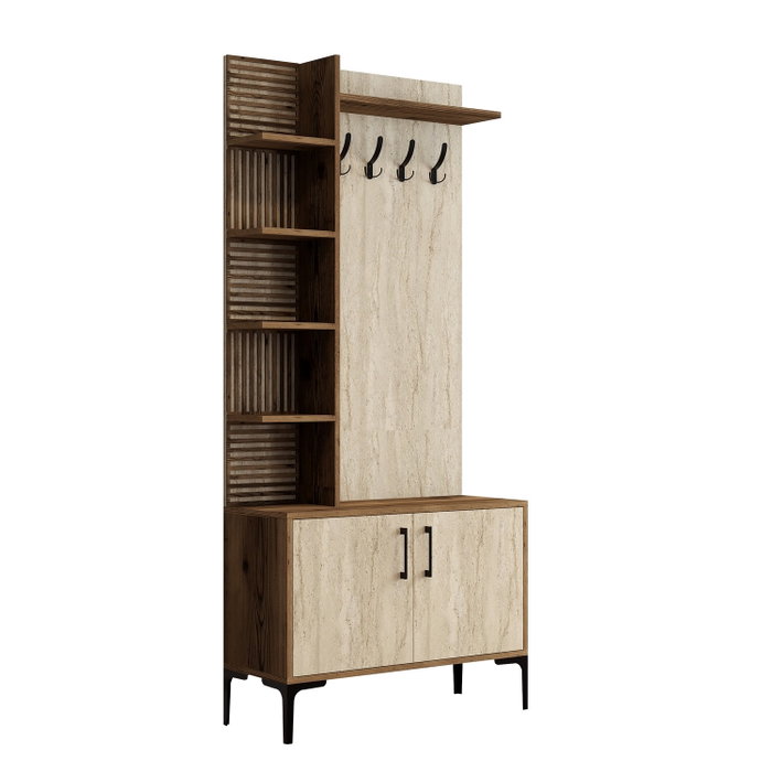 Hanah Home Viyana D - Walnut, Travertine